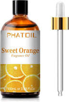 PHATOIL 100ML Sweet Orange Fragrance Oils for Aromatherapy, Diffuser Oils for Home, Perfect for Humidifier, Yoga, DIY Candle and Soap Making - 3.38FL.OZ