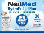 NeilMed HydroPulse Neo. Multi-Speed Electric Pulsating Nasal Sinus Irrigation System with 30 Sinus Rinse Premixed Packets.