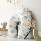 GRSSDER Nursing Pillow Cover Stretchy Minky Removable Nursing Covers for Breastfeeding Pillows, Ultra Soft Comfortable Slipcover for Boy and Girls, Stylish Elephant Pattern