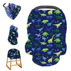 Baby Car Seat Cover, Multi- use Nursing Cover for Breastfeeding, Carseat Cover Boys, Dinosaur Baby Shower Stuff for Newborn, Soft Breathable