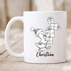 Duck Lover White Ceramic Mug Gift For Girlfriend/Boyfriend/Besties/Sibling, Personalized Duck Accent Coffee Cup, Customized Ducks Coffee Mug With Name, Cute Animal Lover White Travel Mug 11 15 Oz