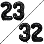 GOER Number 23 Balloons for 23rd Birthday Party Decorations,42 Inch Jumbo Foil Helium 32 Balloons for 32nd Birthday Party Decoration (Black)