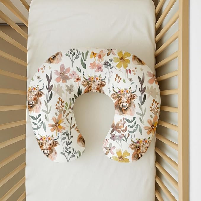 Nursing Pillow Covers 2 Pack, Breastfeeding Pillow Slipcovers Soft and Stretchy, Nursing Covers for Baby Girls Boys Newborn