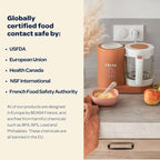 BEABA Babycook Neo Baby Food Maker | Non-Toxic Glass & Stainless Steel | Trusted by Celebrity Moms | Sustainable Baby Food Processor | Global Leader| 34 Servings in 20 Mins, Mineral