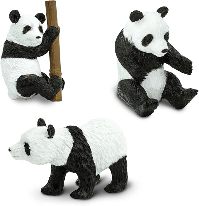 Safari Ltd. Panda TOOB - Set of 9 Hand-Painted Mini Figurines - Educational Toy Figures for Boys, Girls & Kids Ages 3+