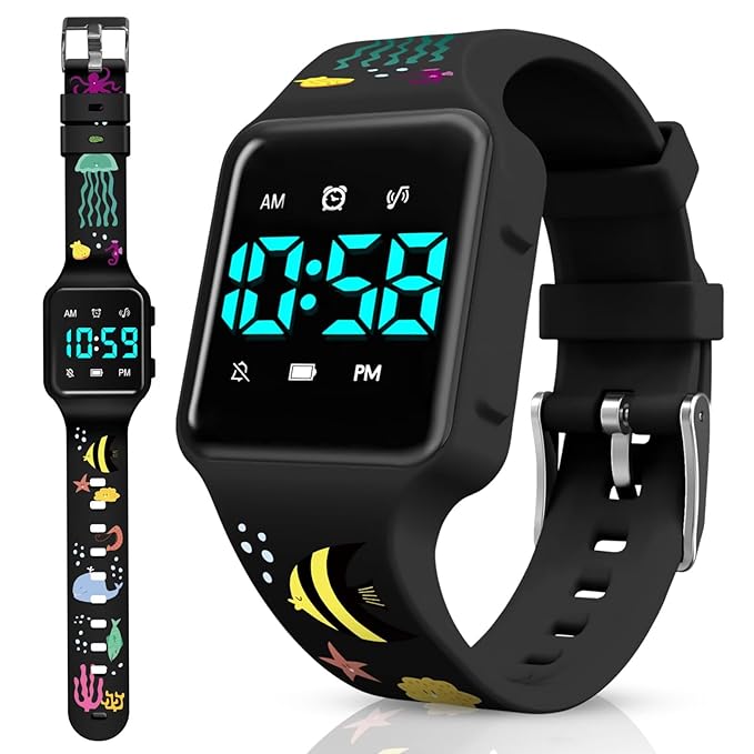 Potty Training Watch for Toddlers with Countdown, Magnetic Charging, Flashing Lights, Fun Music or Vibration Alerts - Waterproof Interactive Toilet Training Reminder for Boys & Girls Ages 2-9