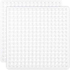 GORILLA GRIP Patented Square Shower Stall Mat, Small Bathtub Floor Mats for Stand Up Showers, Suction Cups and Drainage Holes, Machine Wash, Soft on Feet, Bathroom Accessories 21x21 Inch, 2 Pack White
