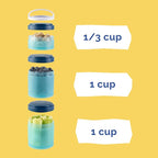 Whiskware Paw Patrol Stackable Snack Containers for Babies, Kids, and Toddlers, 3 Stackable Snack Cups for School and Travel, Formula Friendly, Cupholder Friendly All Paws On Deck!