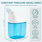 Nasal Irrigation System with 30 Saline Packets, Sinus Rinse Machine, Nose Sinus Cleaner Machine with Water Tank & Waste Collection Tank - Blue
