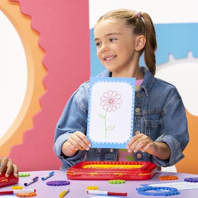 Spirograph Jr. — Jumbo Sized Gears Classic Retro Toy For Spiral Drawing Art Design Toy Kit for Smaller Hands — For Kids Ages 3 and Up