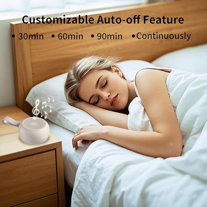 Easysleep White Noise Sound Machine Portable Sleep Machine for Baby Adult with 30 Soothing Sounds 12 Night Light Colors 4 Timer Memory Function Rechargeable Noise Machines for Sleeping, Office