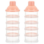 Accmor Formula Dispenser On The Go, 5 Compartments Stackable Formula Container for Travel, Baby Milk Powder Kids Snack Container, BPA Free