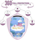 Baby Car Seat Stroller Cover Nursing Cover New Mom Breastfeeding Scarf Soft Stretchy Infant Carrier Cover Car Canopy Coverage