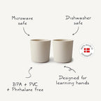 mushie Dinnerware Cups For Kids | Made in Denmark, Set of 2 (Daffodil)