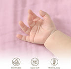 Baby Blankets for Girls, Soft Nursery Minky Blankets with Muslin and Dotted Fleece Back 30x40 inches, Receiving Bed Quilt for Newborn, Infants, Toddlers (Pink)