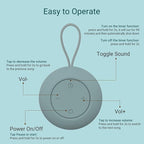 Portable Baby Sound Machine [White Noise for Babies Kids Adults][Sleep Soother][Timer Function][12 Soothing Sounds] 15 Hours Battery Life, Registry Gift,Shower,Clips on Baby Stroller.Slate