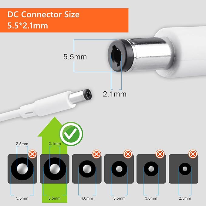 6ft Power Cord fit for 4moms mamaRoo 4, 12V 3A Charger fit for RockaRoo Baby Swing, AC Adapter Charging Plug Replacement fit for mamaroo 2015 Infant Seat Bouncer