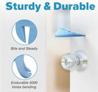 Door Pinch Guard and Door Slam Stopper, Durable Silicone Door Finger Pinch Guard, Prevents Finger Pinch Injuries, Slamming Doors, Door Safety for Kids, 4 Packs Blue Upgraded.