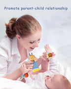 Baby Hanging Rattle, Wrist Rattles Foot Finder Rattle Sock, Hand and Feet Rattle Toy, Newborn Present Baby Shower Birthday Gift Set for0 3 6 9 12 24 to 36 Months Babies(12 E)