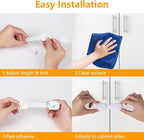 6-Pack Baby Proof Cabinet Locks – No Drill Adjustable Safety Straps for Fridge, Oven, Toilet Seat, Drawers & Doors | Child & Pet Proofing, Multi-Purpose Home Security