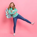 Girls Mermaid & Whale Print School Backpack, Cute Ocean-Themed Book Bag for Kids Girls Boys, Waterproof Lightweight Ergonomics Backpack for Age 3-12, Ideal for School & Outdoor Activities