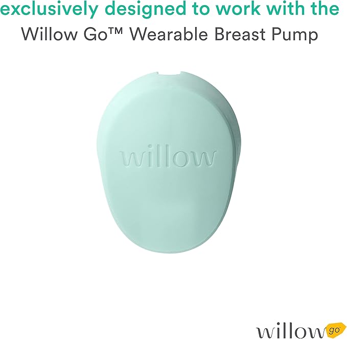 Willow Go - Hands Free Breast Pump - Wearable Breastfeeding Pump - Portable, Electric, Cordless, & 9 Levels of Hospital Grade Suction Strength - Postpartum Essentials - Duckbill Valve - 2pk