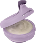 b.box Fill + Feed (Peony) | Reusable Baby Food Pouch | For Babies & Toddlers 4m+ | Silicone/Nylon Pouch, BPA-Free Lid | Dishwasher & Microwave Safe | 110mL (3.7oz, ½ Cup) Capacity