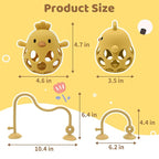 Baby High Chair Suction Toys Teething Chew - Baby Table Toys, Teething Toys Silicone Teethers, Food Grade Silicon for 6 12 18 Months (Yellow)