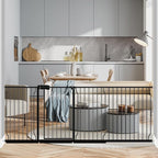 Fairy Baby Extra Wide Baby Gate 85.8-90.5 Inch Wide, Walk Through Pressure Mounted No Drill, Long and Large Tension Gate for Pet and Kids