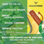 Mission Meats Kids Beef Sticks, 100% Grass Fed, Healthy Snacks for Kids, Zero Sugar, 9g Protein per Serving, Gluten & Nut Free, Individually Wrapped, Mini 0.5oz (24ct Bag)