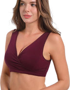 SUIEK 4 Pack Nursing Sleep Bra Maternity Bralette Cotton Breastfeeding Bras