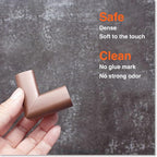 Roving Cove Slim-Fit Corner Edge Protector for Baby Proofing (Small 15ft Edge 4 Corners), Furniture Safety Bumper Guard, Soft NBR Rubber Foam, 3M Adhesive, Coffee Brown
