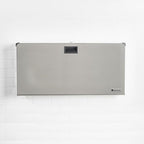 Foundations Stainless Steel Frameless Horizontal Baby Diaper Changing Station, Wall Mounted, Built in Liner Dispenser, Dual Bag Hooks (5410339)