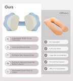 Pregnancy Pillows for Sleeping, Memory Foam Maternity Pillow Support for Back Belly HIPS, Adjustable Travel Wedge Pillow for Pregnant Women, Side Spleeping Pregnant Pillows with Cooling Pillowcase