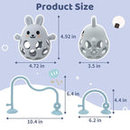 Baby High Chair Suction Toys Teething Chew - Baby Teething Toys Silicone Teethers Table Toys, Food Grade Silicon for 6 12 18 Months (Blue)