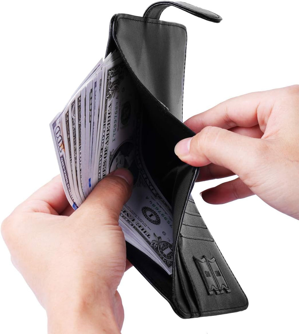 Passport Holder Cover Wallet RFID Blocking Leather Card Case Travel Accessories for Women Men (#Black)