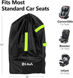 elaia Car Seat Travel Bag for Airplane, Waterproof Wearable with Straps, Large Capacity Padded Car Seat Check Bag, Perfect for Air Travel, Family Vacations, and Parents with Infants