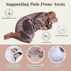 BellaMoon C Shaped Pregnancy Pillow for Sleeping (55 Inch) Maternity Body Pillow with Cooling Cover Soft Support for Women, Back, Legs, Belly C Pillow for Side Sleeping & Full Body pillows for adults