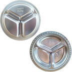 Stainless Steel Plates for Kids, Toddler Plate, Non Toxic Baby Dinnerware, BPA-Free Feeding Tray, Durable, Easy to Clean, Compatible with Dishwasher, Freezer, Microwave