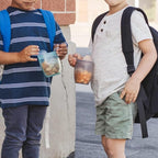 Zip Top Reusable 100% Silicone Baby + Kid Snack Containers - The only containers that stand up, stay open and zip shut! No Lids! Made in the USA - Teal Bear