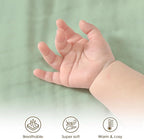 Baby Blankets for Boys Girls, Soft Nursery Minky Blankets with Muslin and Dotted Fleece Back 30x40 inches, Receiving Bed Quilt for Newborn, Infants, Toddlers (Green)