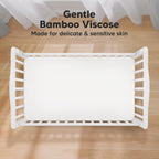 KeaBabies 2-Pack Baby Crib Sheets for Boys, Girls - 52x28 Viscose Derived from Bamboo Toddler Bed Sheets Neutral, Fitted Crib Mattress Cover for Standard Baby Bedding, Soft & Cozy (Khaki)