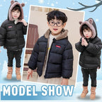 Infant Baby Winter Coat Bear Hooded Jacket Warm Fleece Snowsuit Windproof Outerwear for Toddler Boy Girl 9M-4T