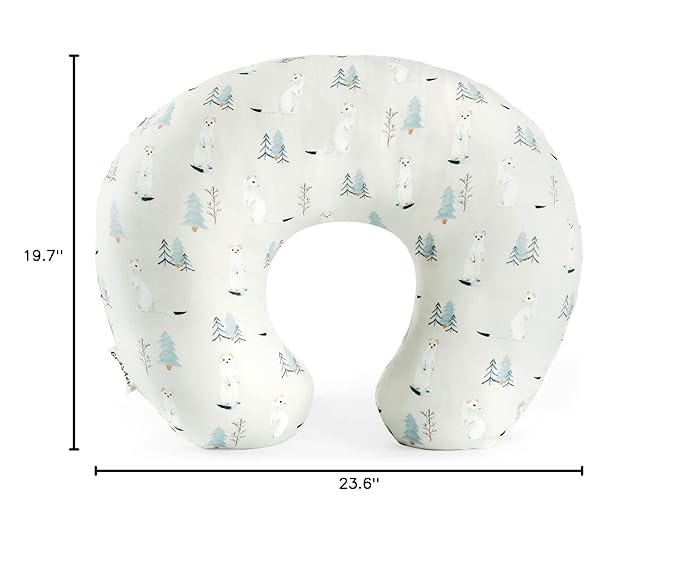 GRSSDER Nursing Pillow Cover Stretchy Minky Removable Nursing Covers for Breastfeeding Pillows, Ultra Soft Comfortable Slipcover for Boy and Girls, Cute Wild Forest Mongooses Pattern