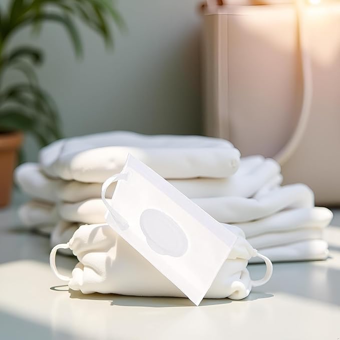 Baby Wipe Case Travel Holder Keeps Wipes Moist Set of Wet Wipes Holders Cases Portable Travel On The Go Refillable Dispenser Container Diaper Wipe Holders