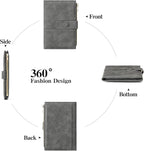 Passport Holder for Travel Rfid Passport Wallet for Women Men with Zipper Pocket Pen Sim Card Holders Slim Travel Accessories