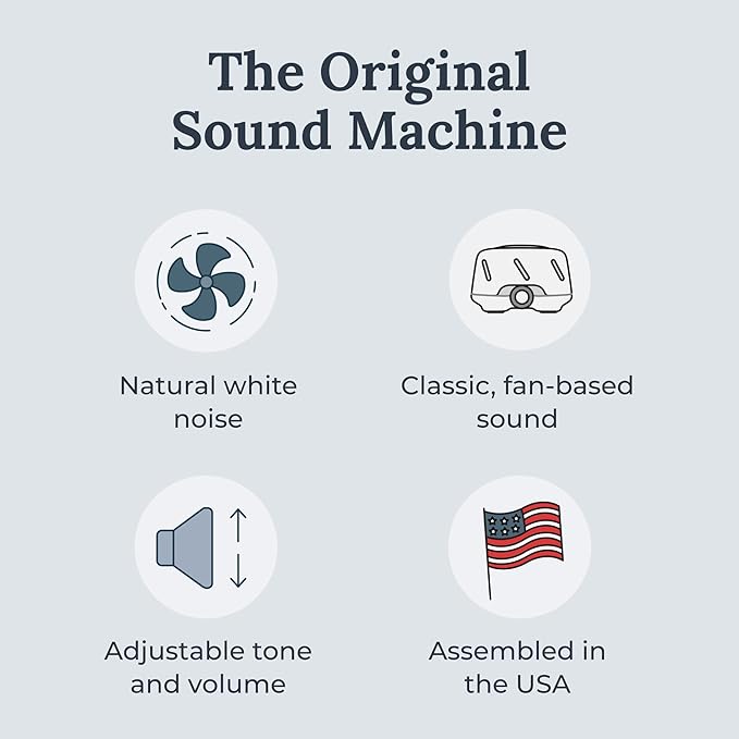 Yogasleep Dohm (White/Gray) The Original White Noise Machine, Relaxing Natural Sound from a Real Fan, Sleep Aid & Noise Cancelling for Adults & Baby, Office Privacy & Meditation, Baby Registry