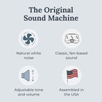 Yogasleep Dohm (White/Gray) The Original White Noise Machine, Relaxing Natural Sound from a Real Fan, Sleep Aid & Noise Cancelling for Adults & Baby, Office Privacy & Meditation, Baby Registry