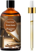 PHATOIL 3.38FL.OZ Warm Santal Fragrance Oils for Aromatherapy, Essential Oils for Diffusers for Home, Perfect for Diffuser, Yoga, Skin Care, DIY Candle and Soap Making - 100ml