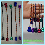 Begleri Fidget Beads, Aluminum Alloy- Practicing EDC Knuckle Finger Skill, Stress Relief Toy for Adult Relieve Anxiety Worry/with Replaceable Rope (Green)